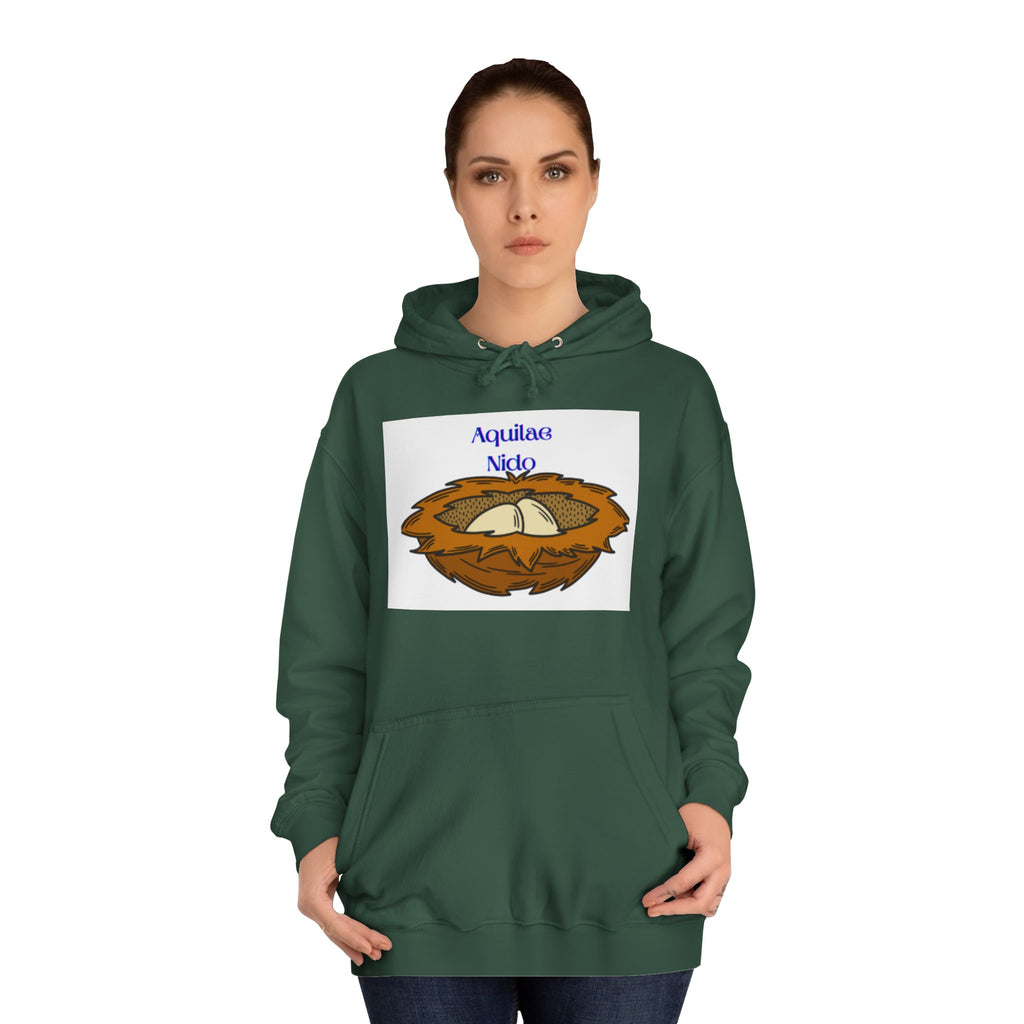 Aquilae Nido Nest Illustration Hoodie | College Crest Style