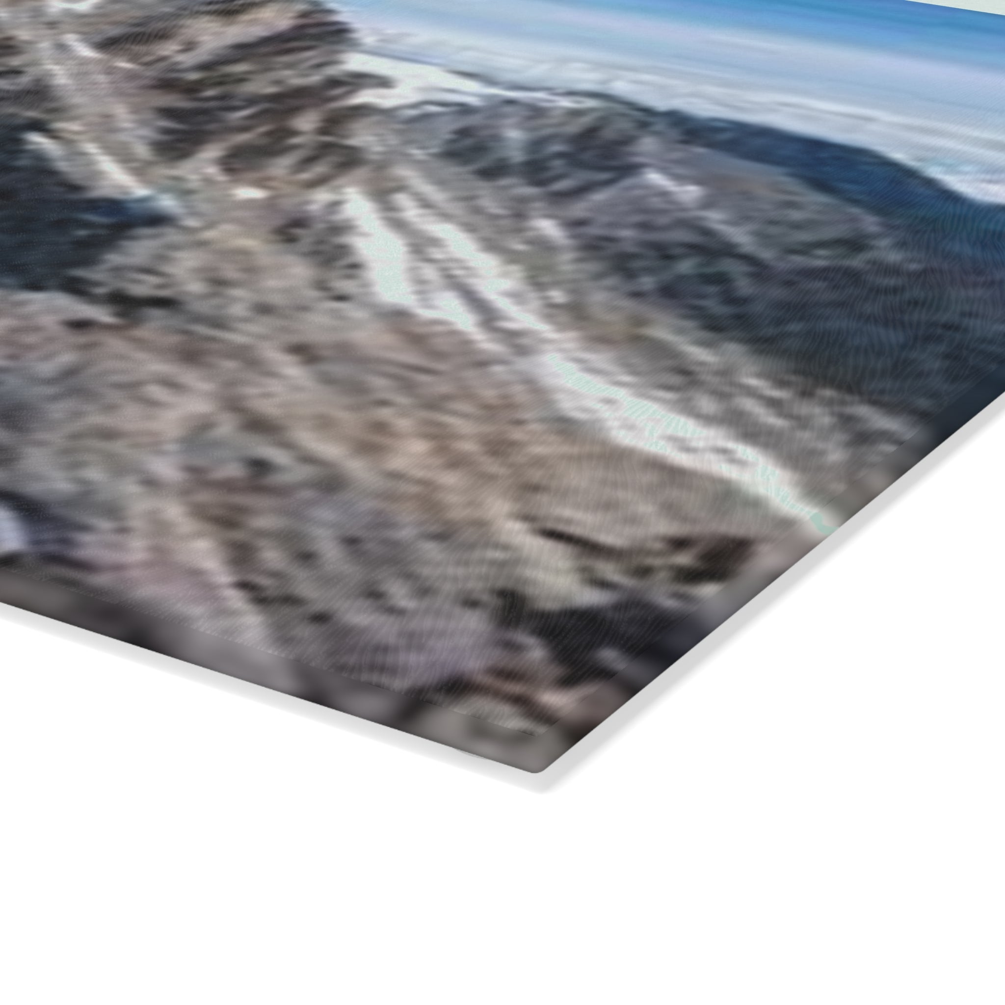 Mountain Peak Glass Cutting Board | Scenic Photo, Kitchen Countertop