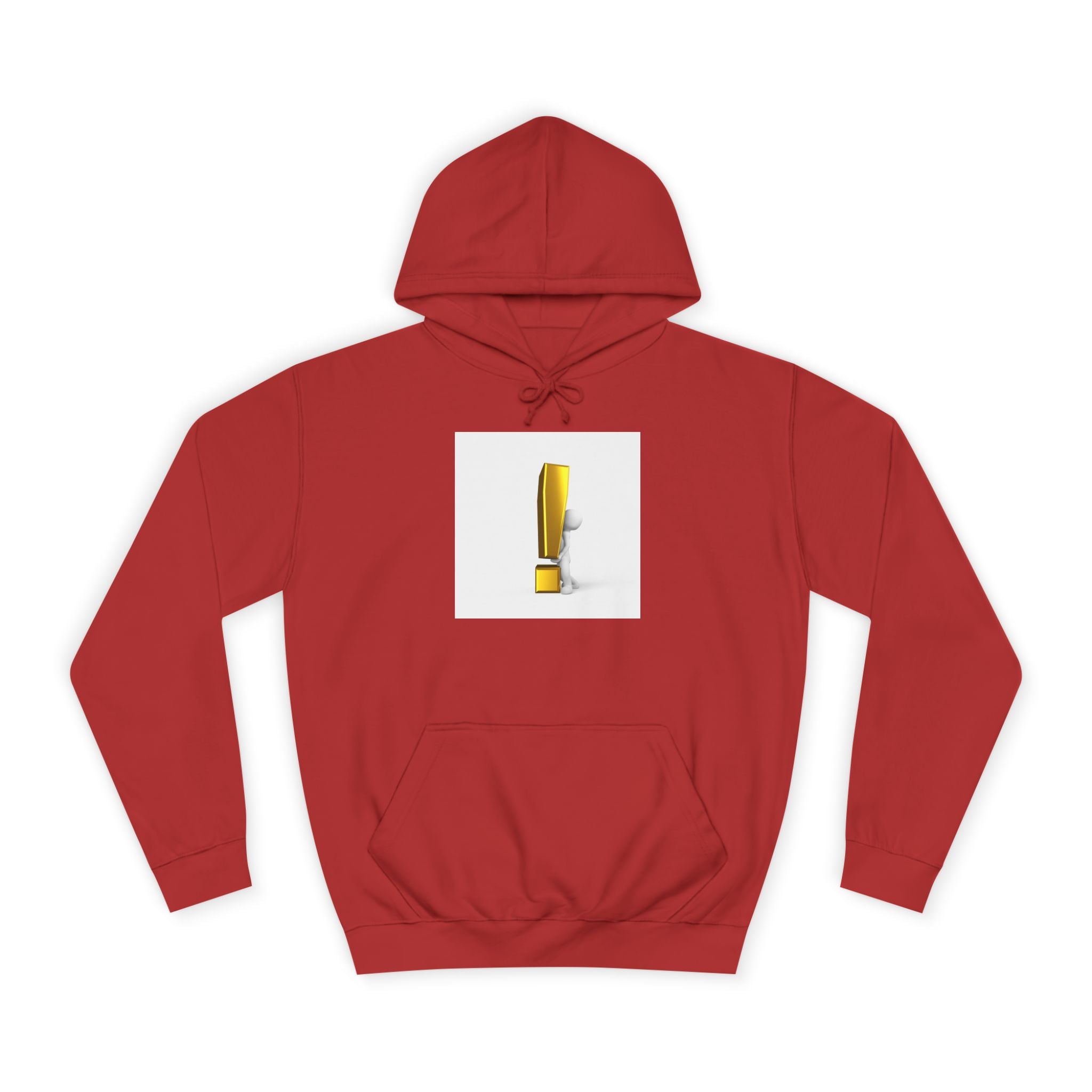 Gold Exclamation Mark Hoodie | Minimal Symbol Sweatshirt