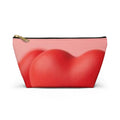 Red Hearts Petals Accessory Pouch