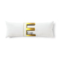 Gold Letter E with Sleeping Figure Body Pillow | Monogram Initial Pillow