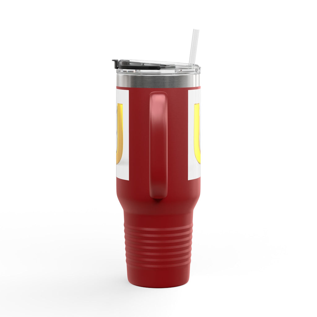 3D Gold Letter U with Figure Insulated Travel Mug 40oz | Tumbler