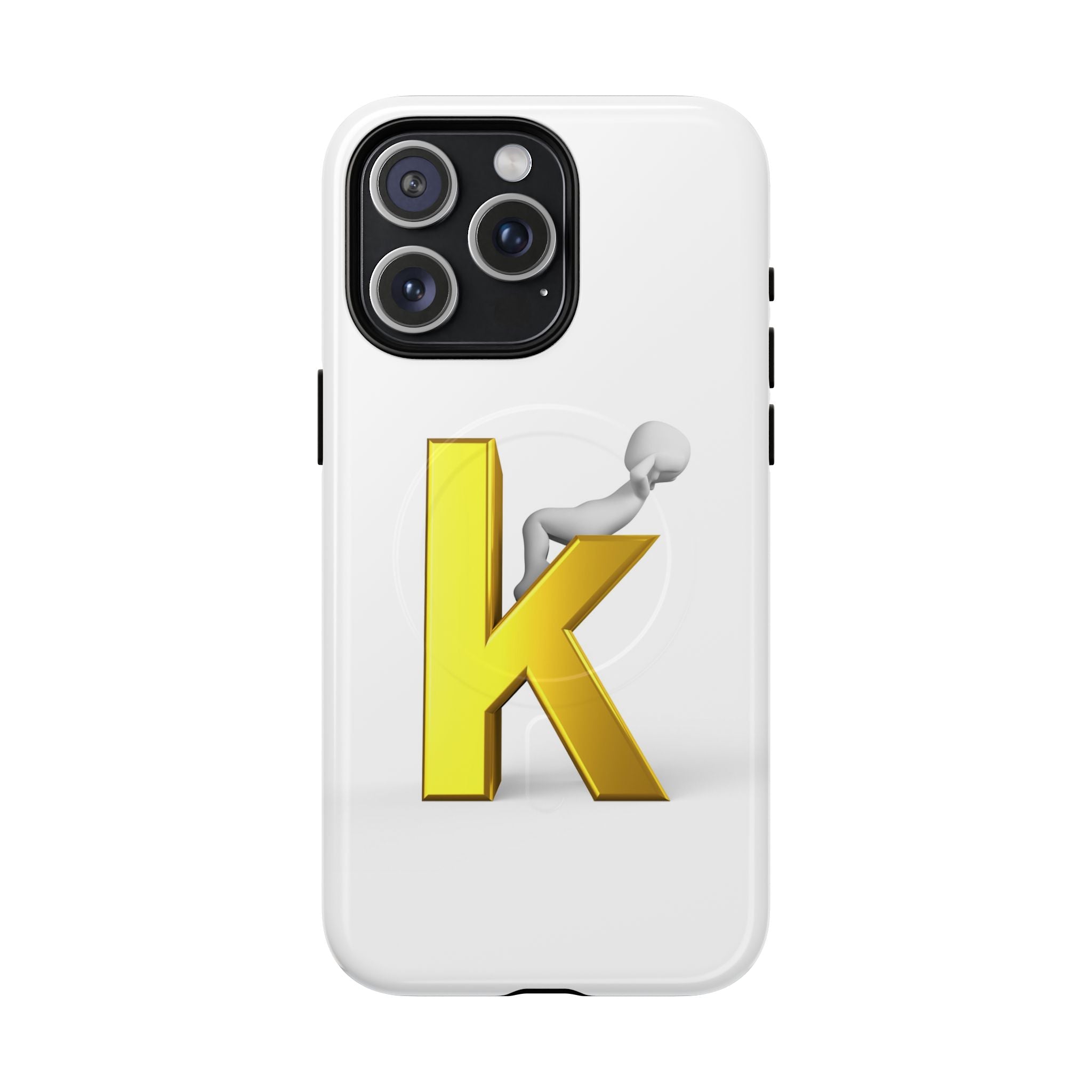 Coque de téléphone avec logo lettre K | Coque magnétique résistante, Monogramme initial