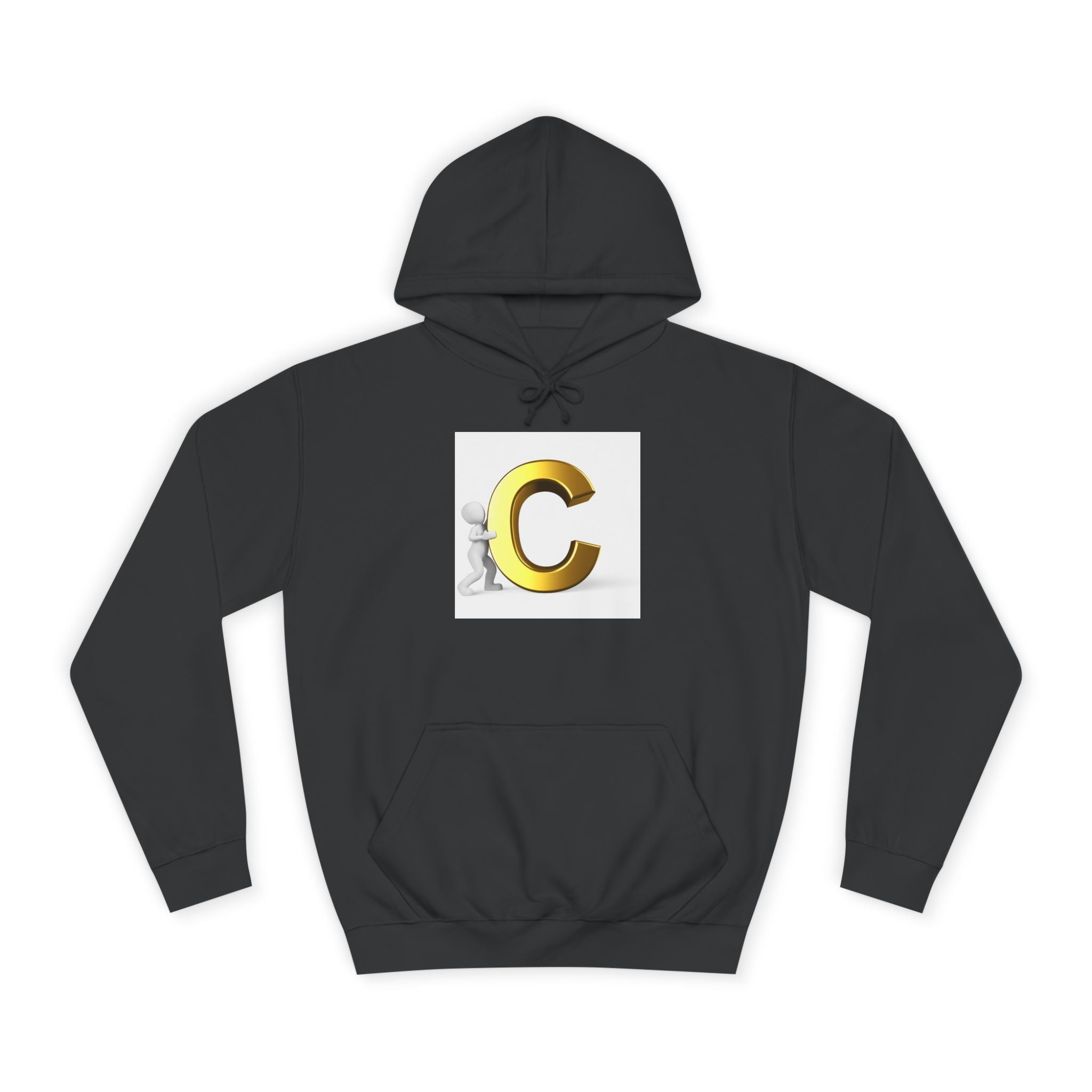 Gold Letter C Hoodie | Monogram Initial C Sweatshirt
