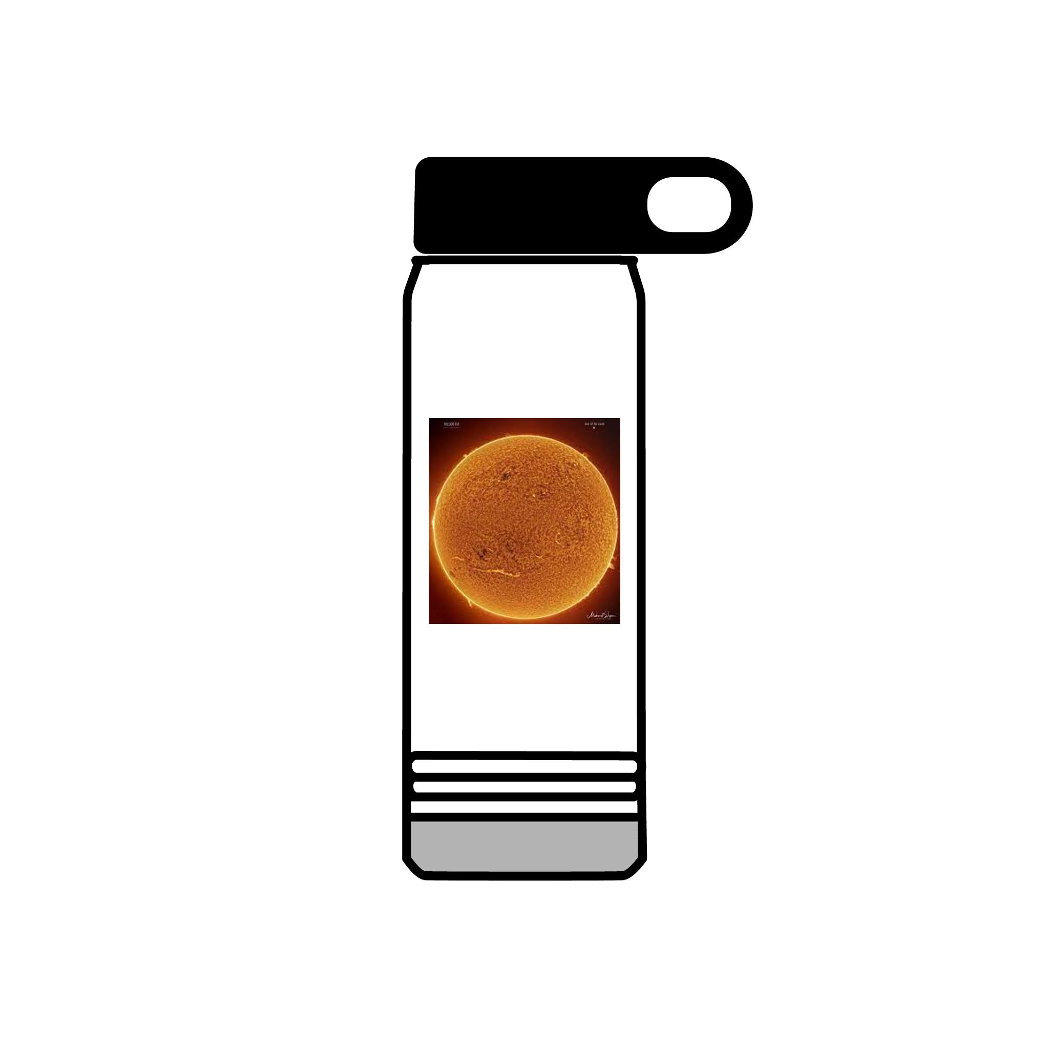 Solar Sun Image Water Bottle | 20oz Stainless Steel Bottle