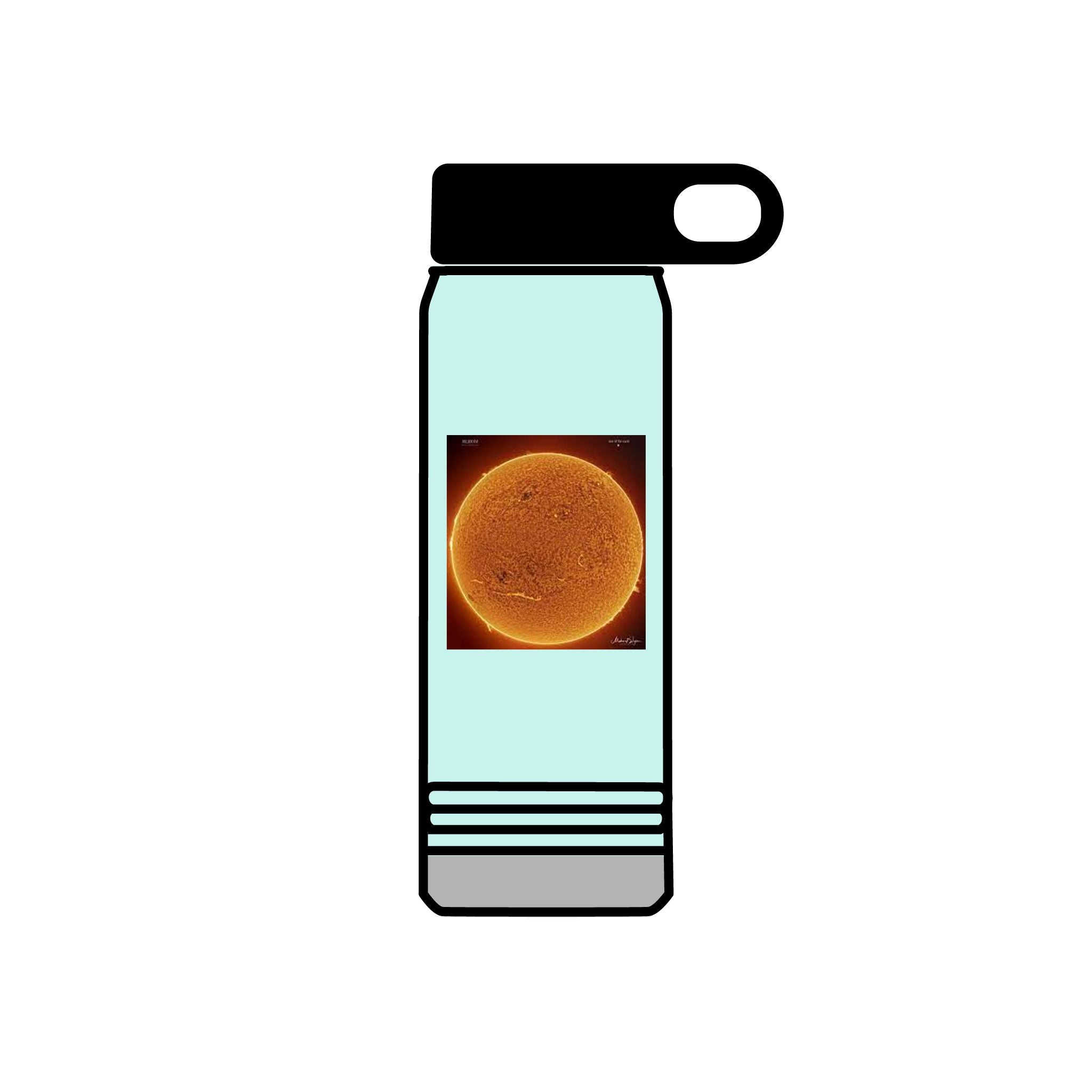 Solar Sun Image Water Bottle | 20oz Stainless Steel Bottle