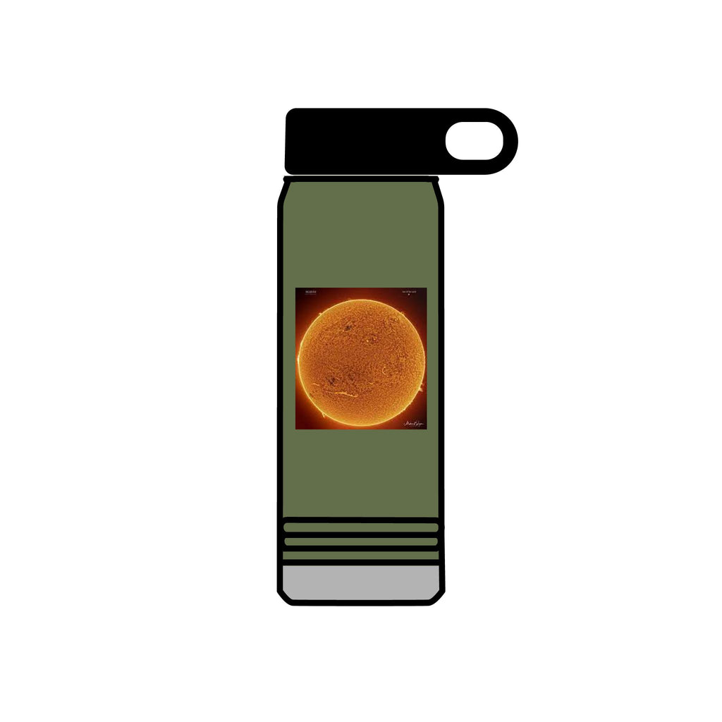 Solar Sun Image Water Bottle | 20oz Stainless Steel Bottle