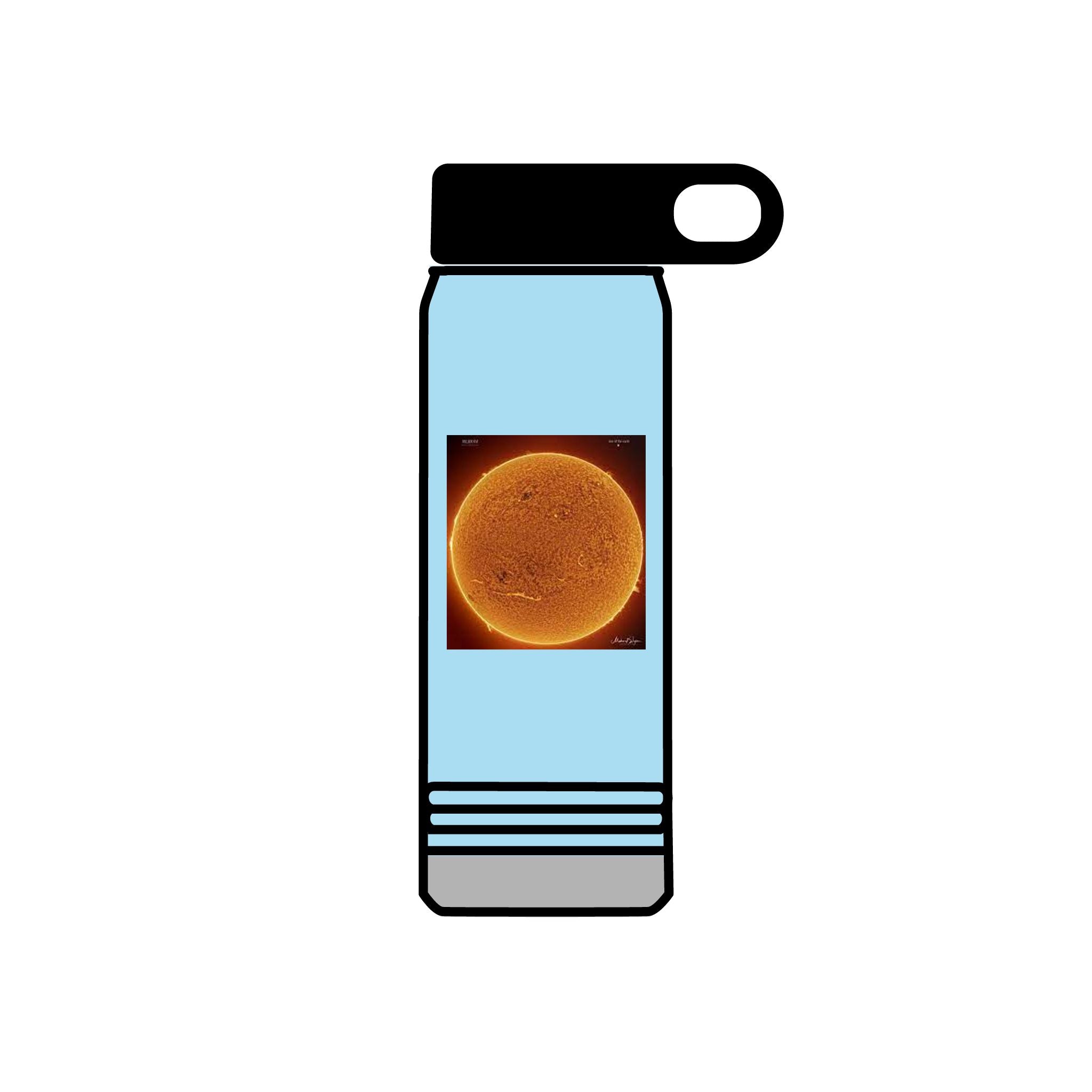 Solar Sun Image Water Bottle | 20oz Stainless Steel Bottle