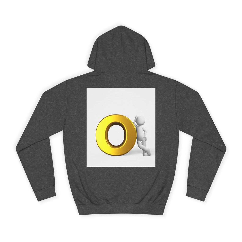 Gold O Letter with 3D Figure Hoodie | Monogram O Sweatshirt