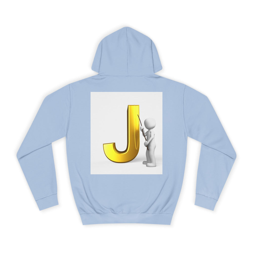 Golden Letter J Initial Hoodie | Monogram J Sweatshirt