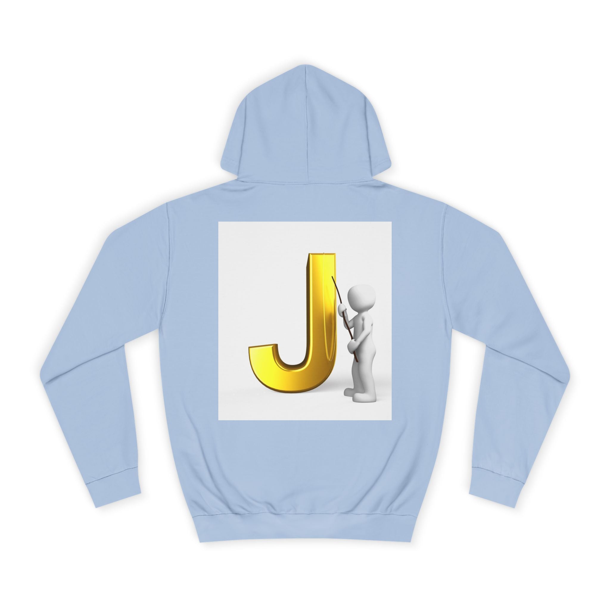 Golden Letter J Initial Hoodie | Monogram J Sweatshirt