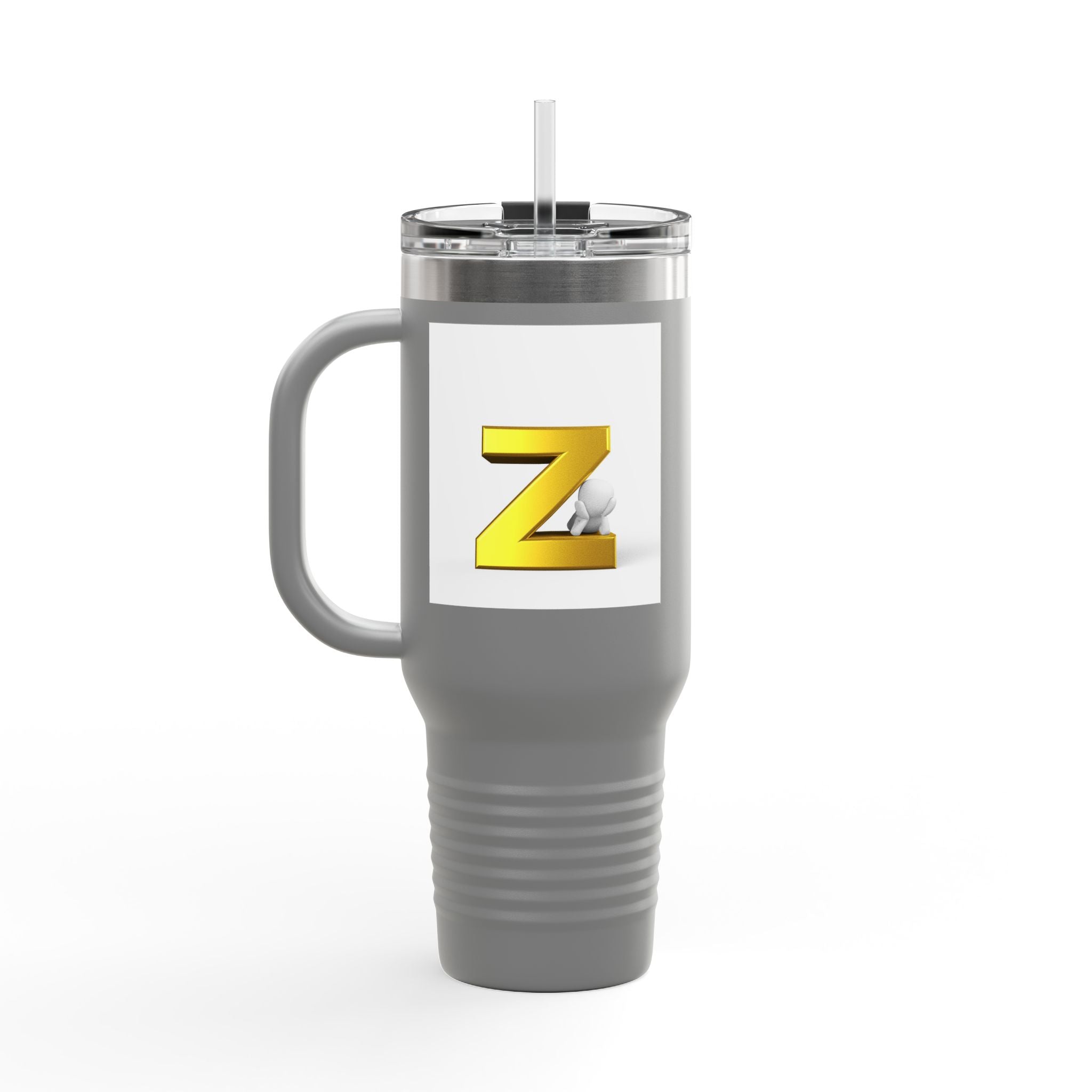 Gold Letter Z Monogram Travel Mug | 40oz Insulated Tumbler