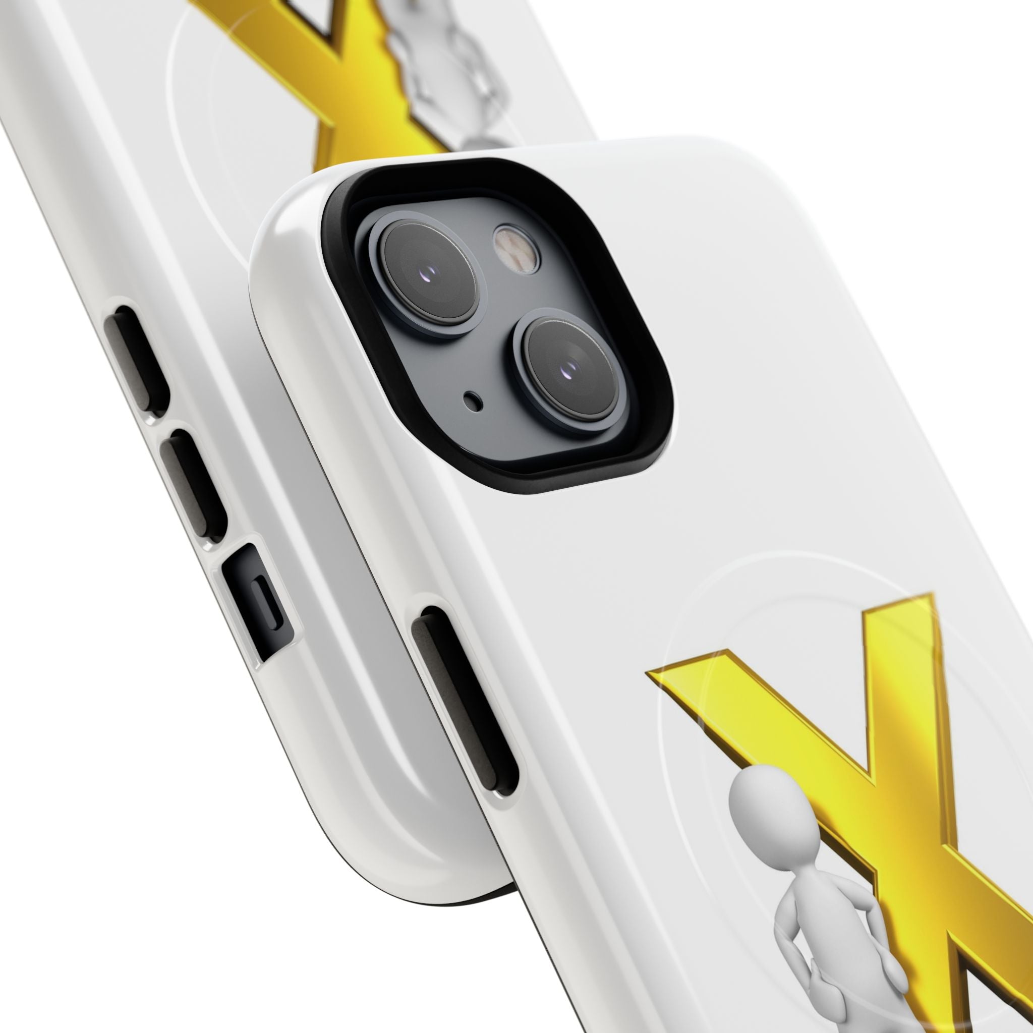 3D Figure with Gold X phone case | Magnetic Tough Case