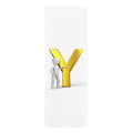 Gold Letter Y with Figure Yoga Mat | Rubber Yoga Mat