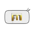 Gold 3D Letter E with Mini Figure Passport Wallet | Monogram Travel Pouch
