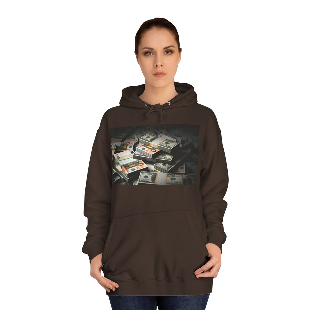 Stacked Cash Money Hoodie | Vintage Banknote Print, Stacks of Dollars