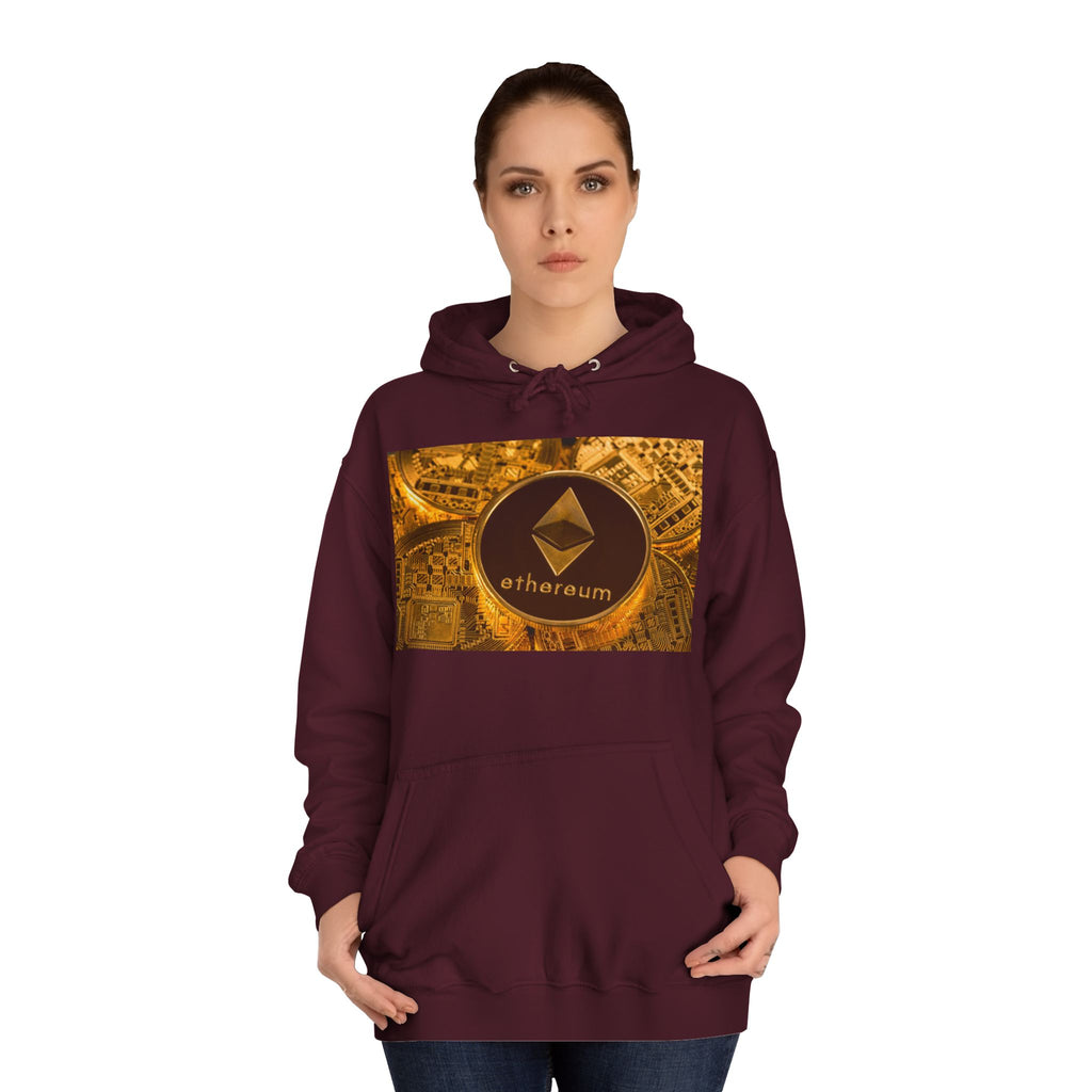 Ethereum Coin Hoodie | Crypto Logo Sweatshirt, Blockchain Design