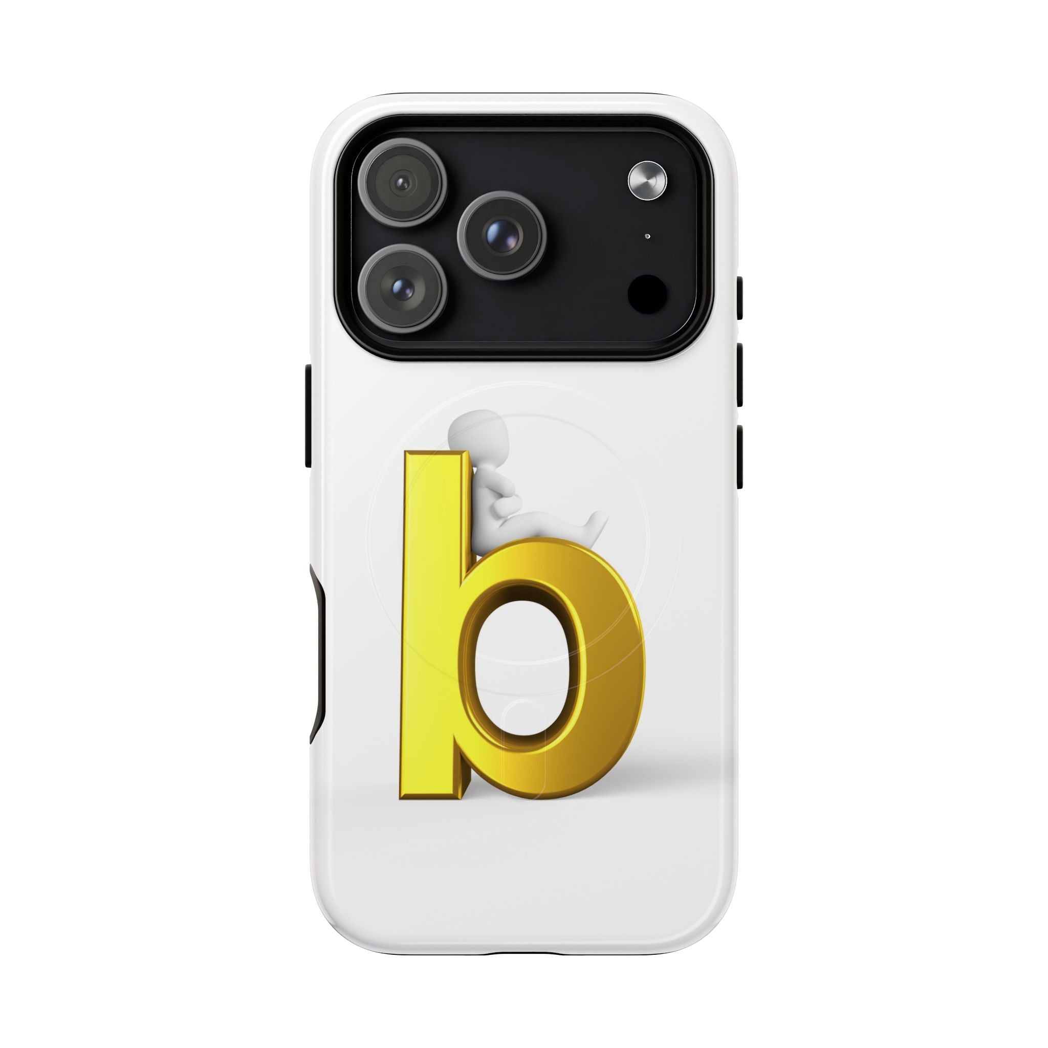 Coque de téléphone Lettre B dorée | Coque magnétique robuste