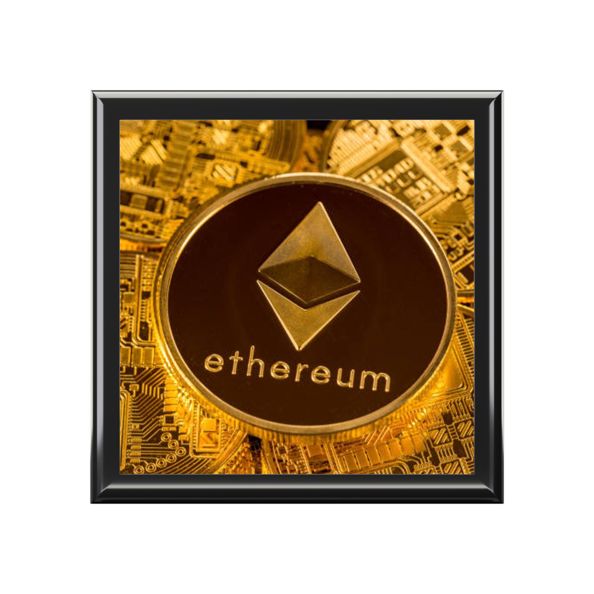 Ethereum Coin Jewelry Box | Crypto Crypto-themed Trinket Box, Blockchain Design