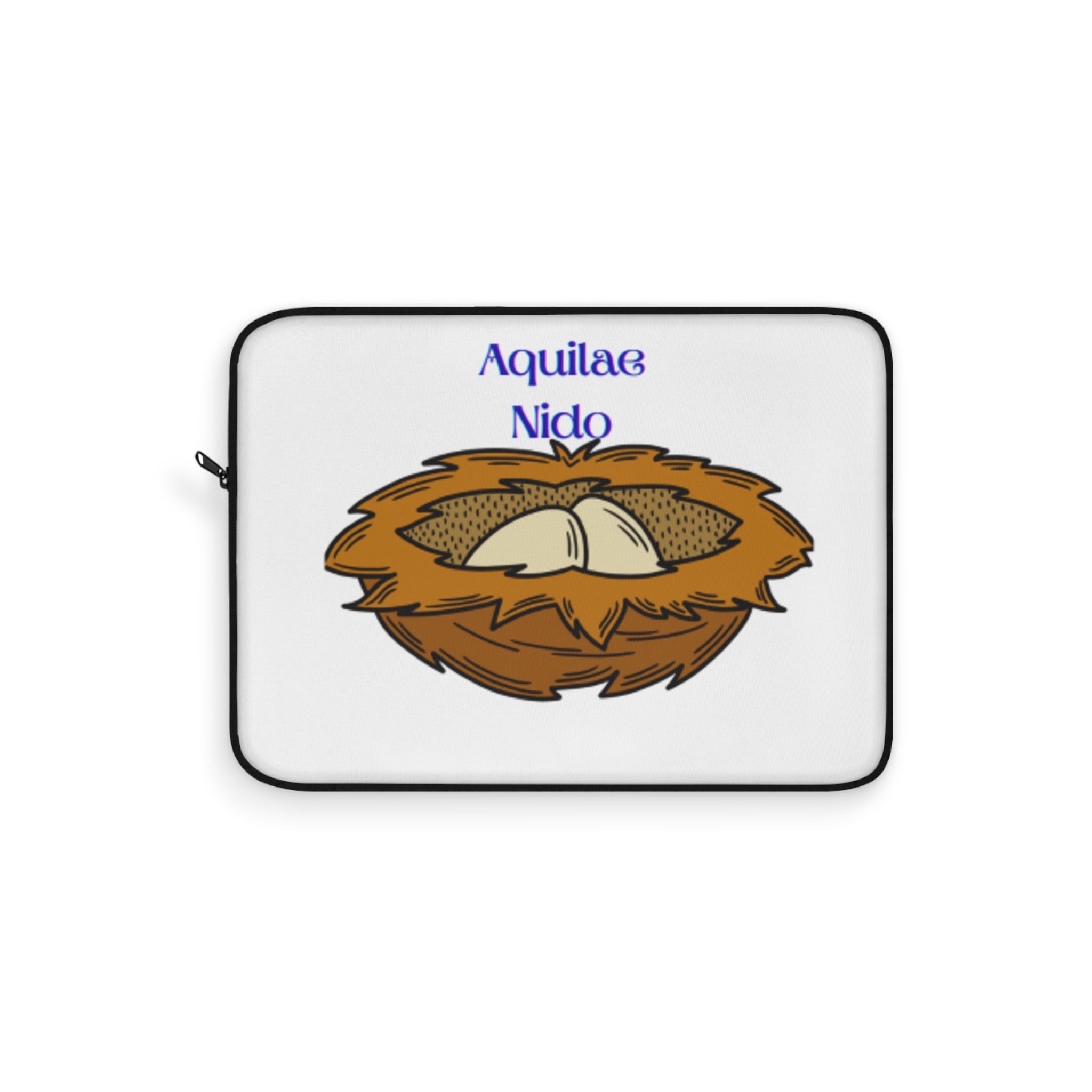 Aquilae Nido Nest Illustration Laptop Sleeve | Bird Egg Nest Design