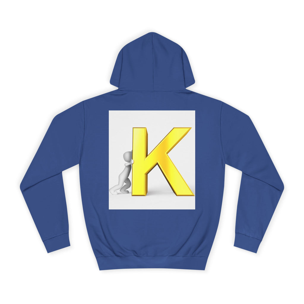 Yellow 3D Letter K hoodie | Initial Monogram, Alphabet Graphic