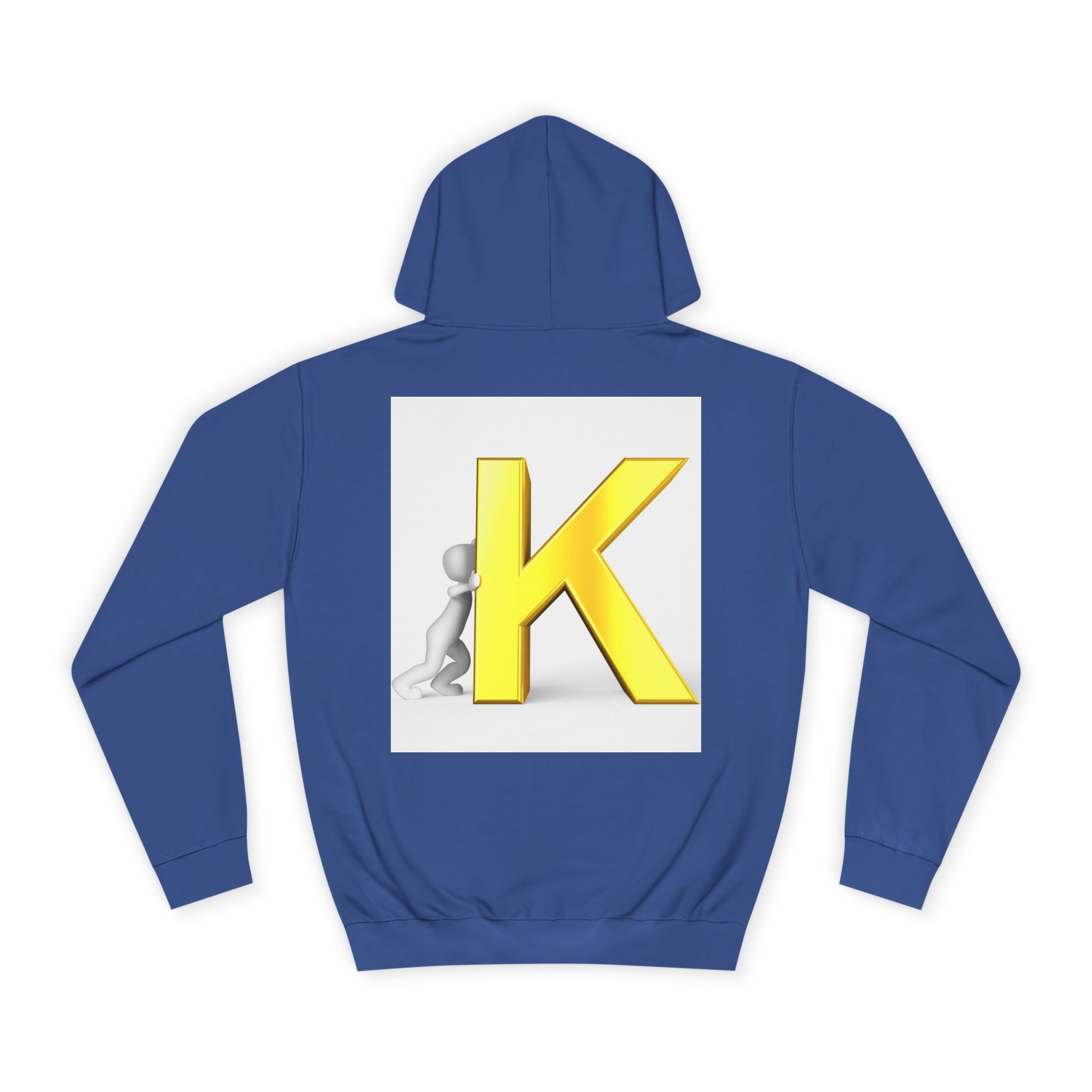 Yellow 3D Letter K hoodie | Initial Monogram, Alphabet Graphic