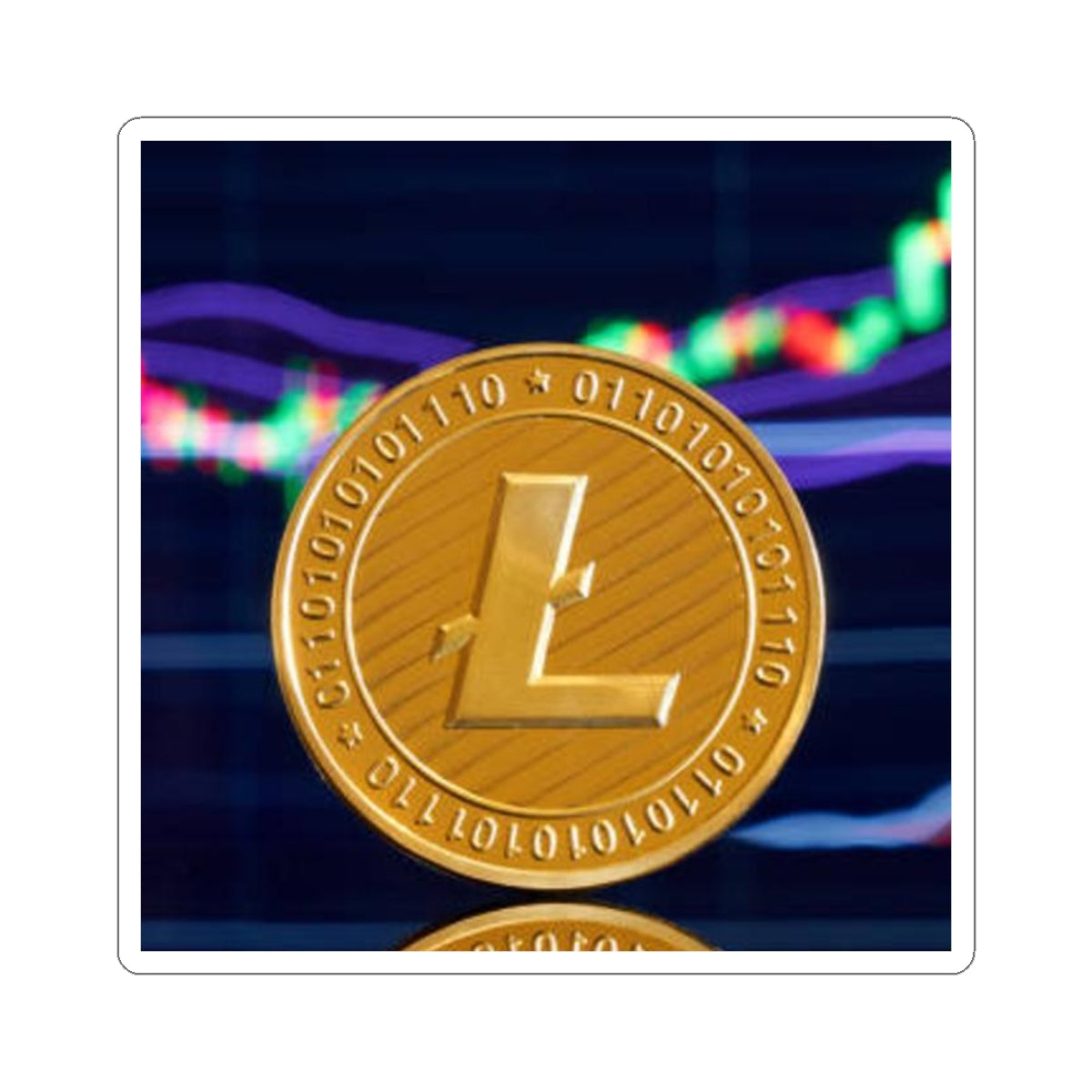 Autocollant Litecoin | Décalque Crypto prédécoupé, Autocollant pour ordinateur portable