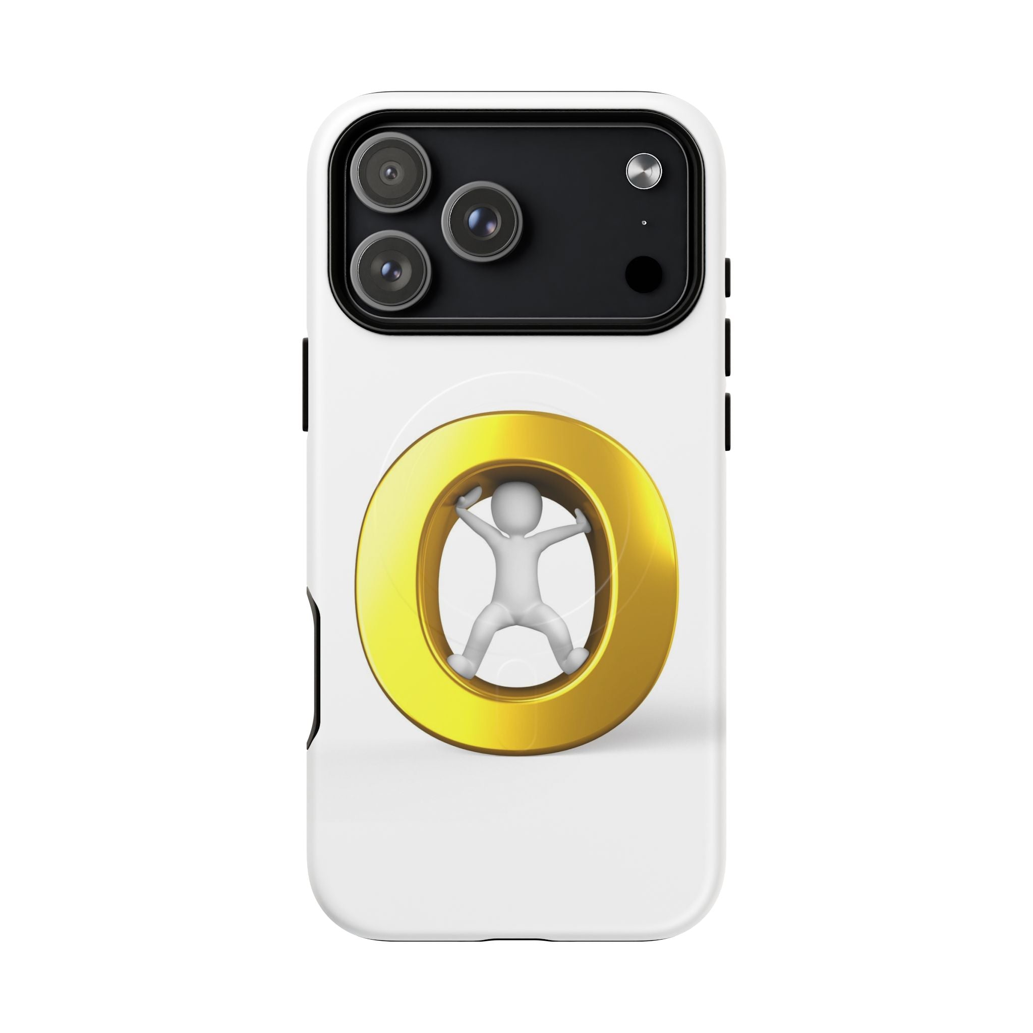 3D Gold Letter O Figure Phone Case | Tough Magnetic Case
