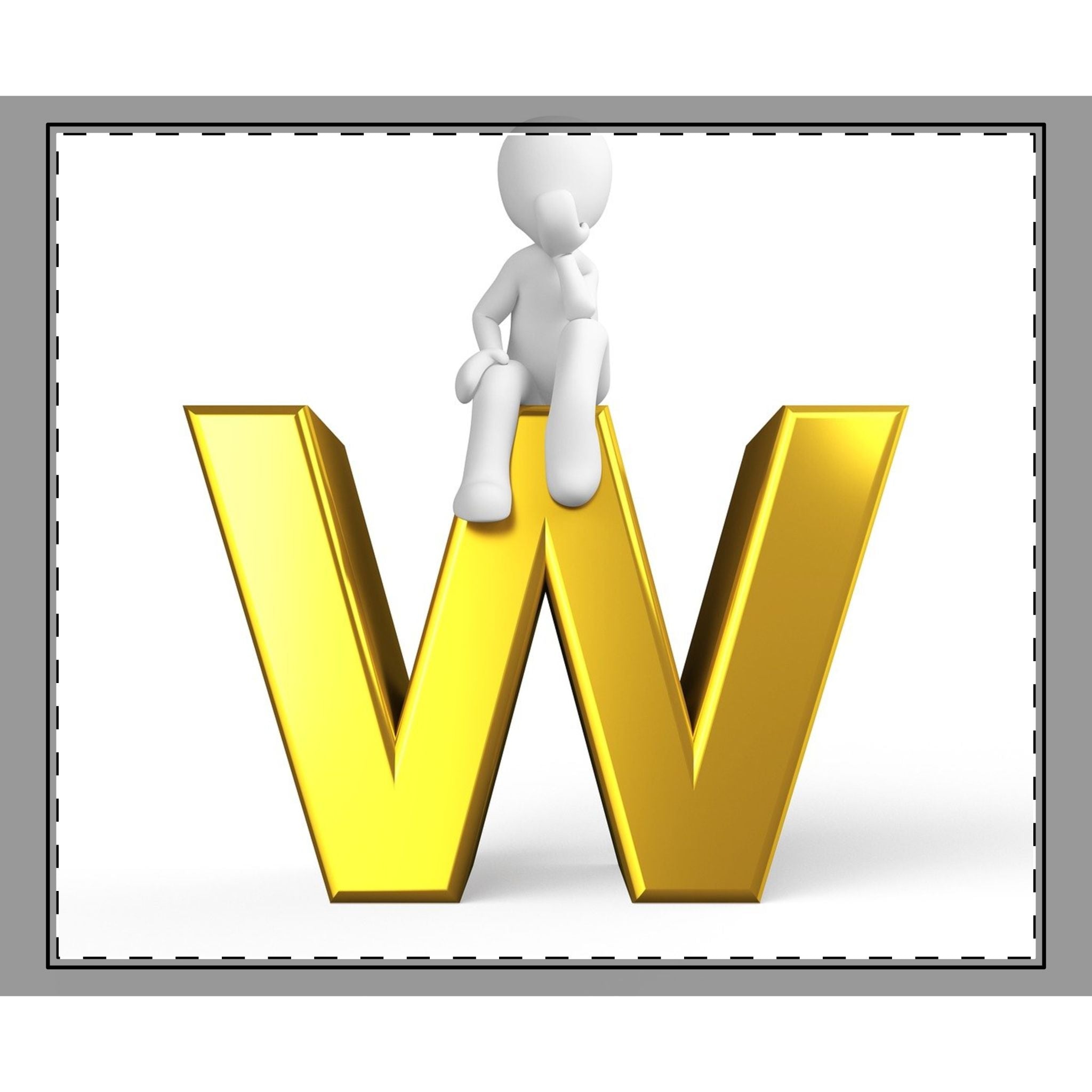 Gold Letter W Monogram Woven-Style Coverlet | Initial Throw Blanket