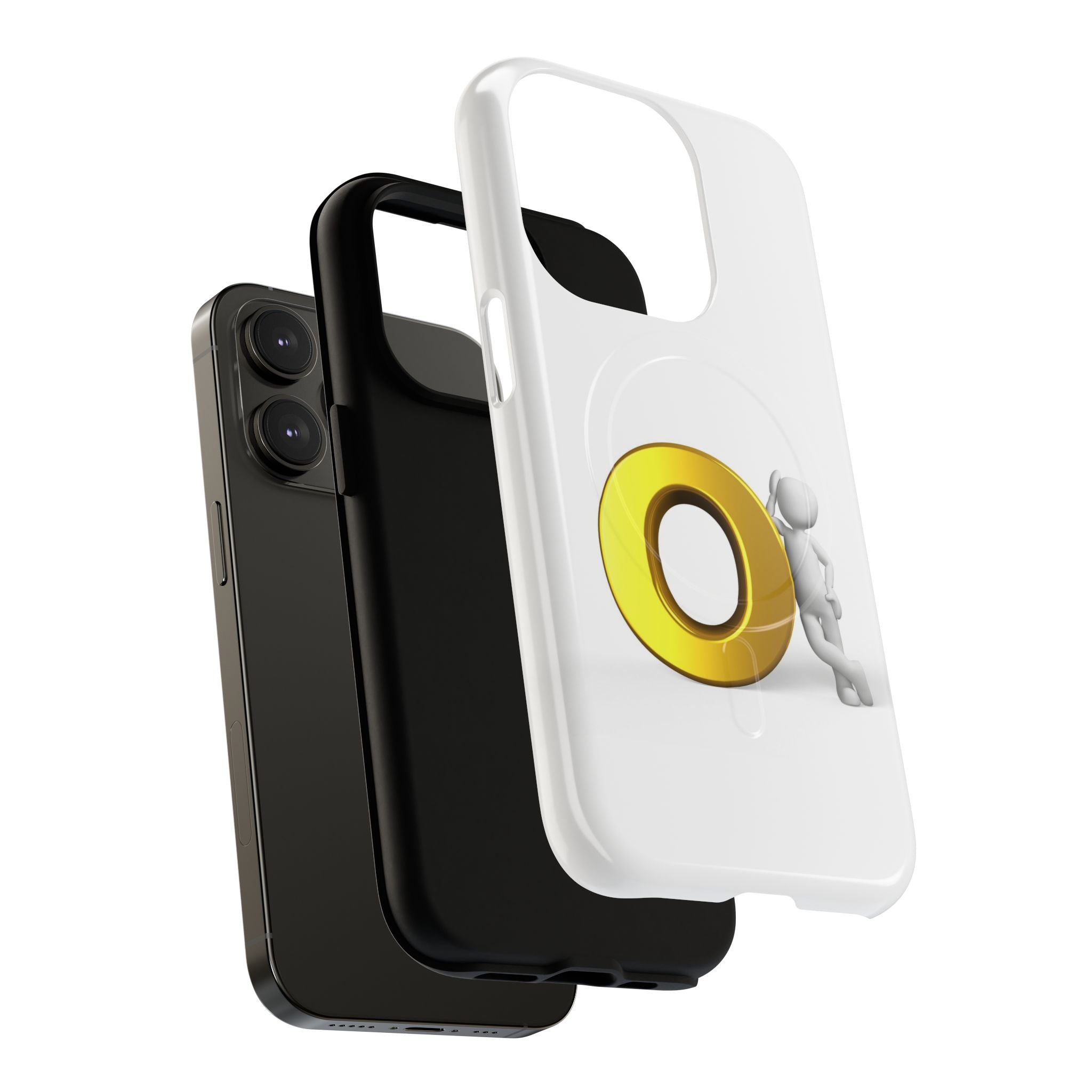 3D Gold Letter O Character phone case | Tough Magnetic Case, magnetic compatible