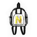Yellow 3D Letter N Clear Stadium Backpack | Transparent School Bag