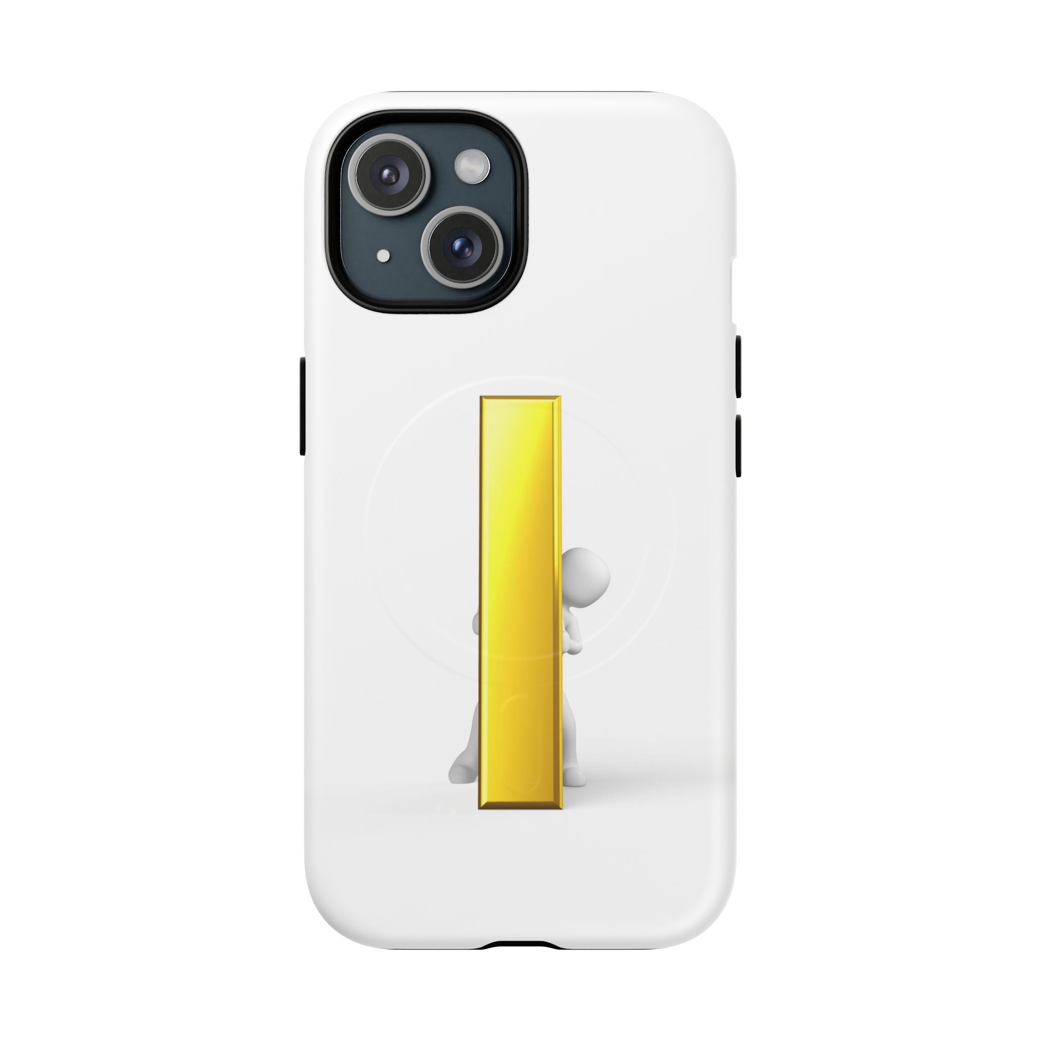 Yellow Gold Letter i 3D Figure phone case | Tough Magnetic Case