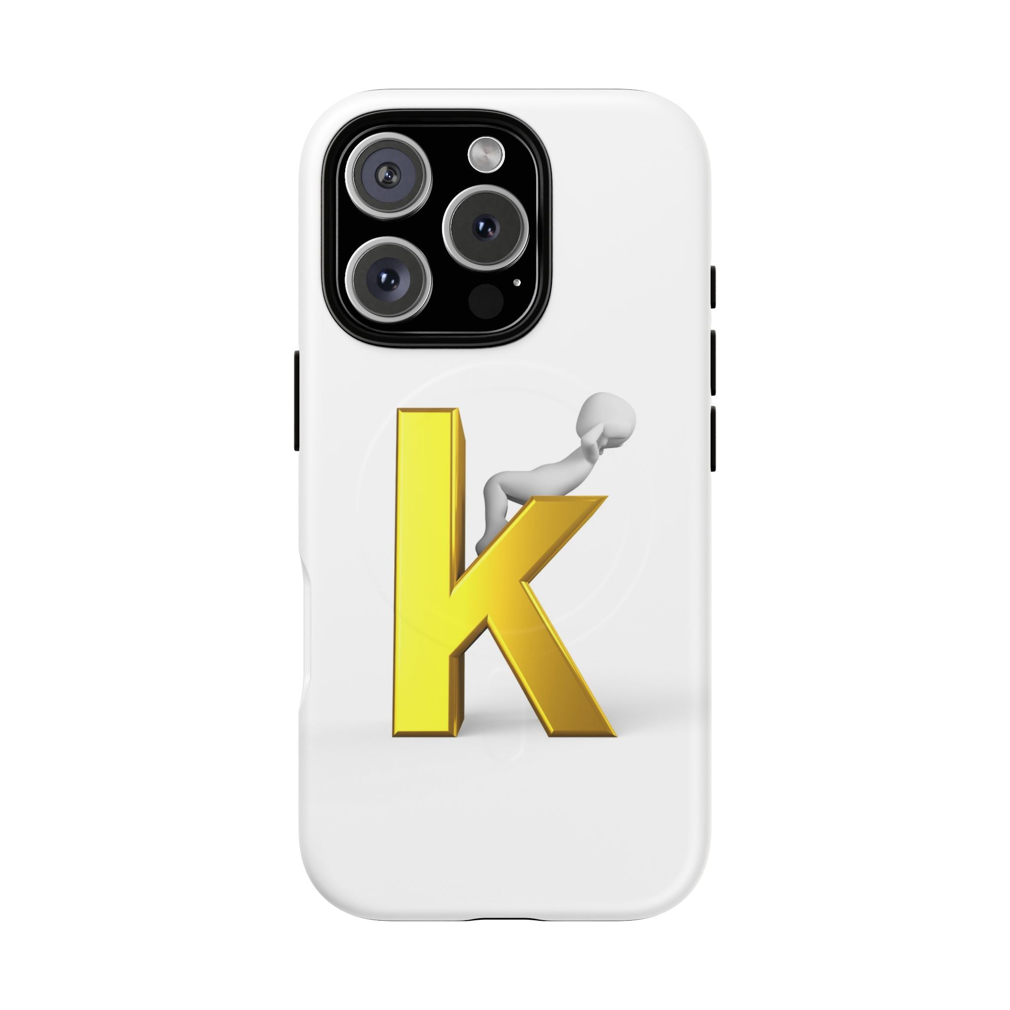 Coque de téléphone avec logo lettre K | Coque magnétique résistante, Monogramme initial