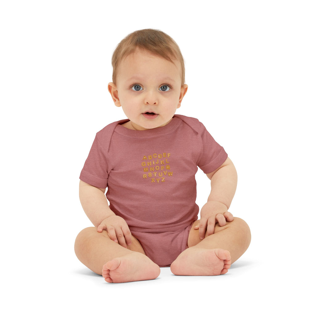 Handwritten Alphabet Infant Onesie | Baby Bodysuit