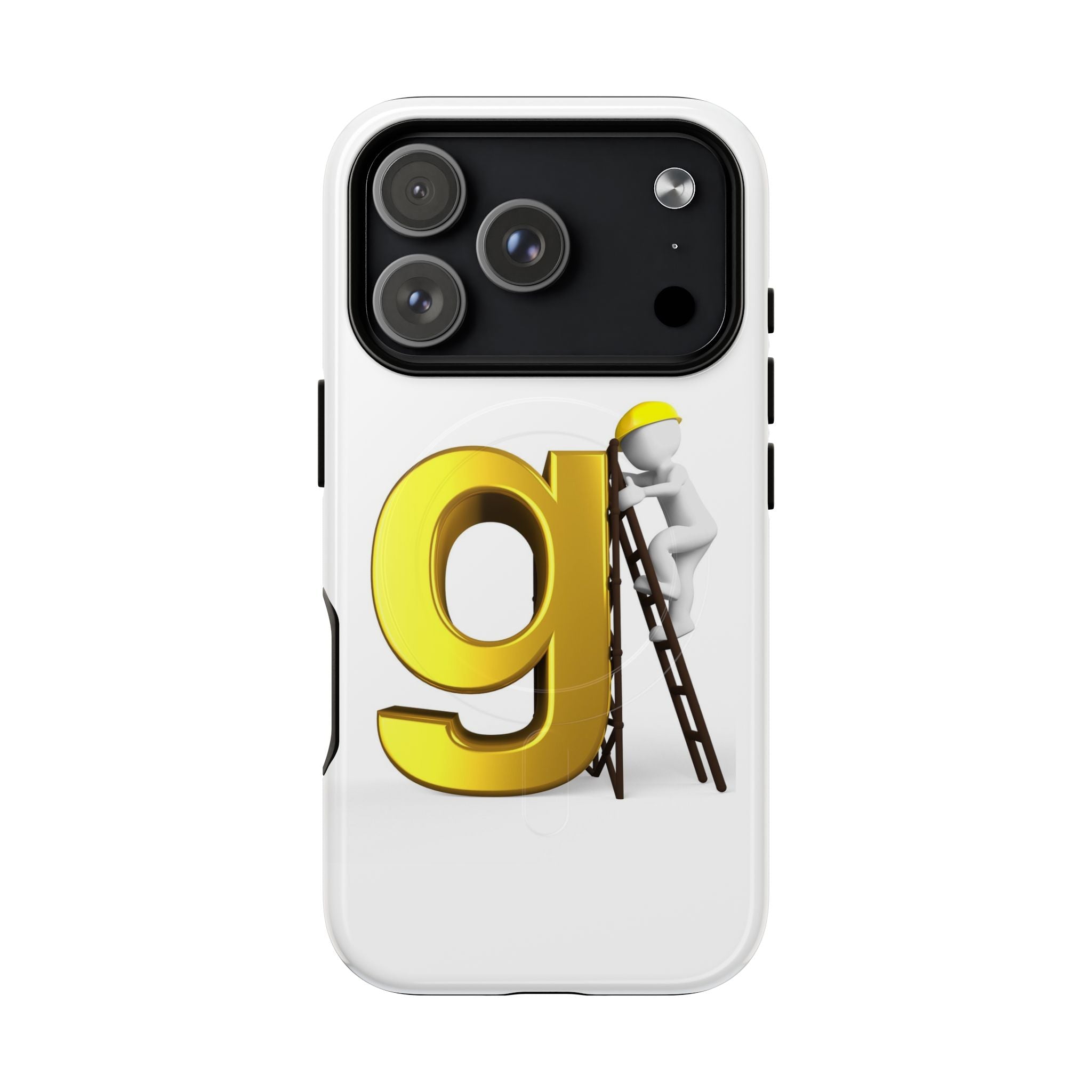 Coque de téléphone de construction Lettre G dorée | Coque magnétique robuste