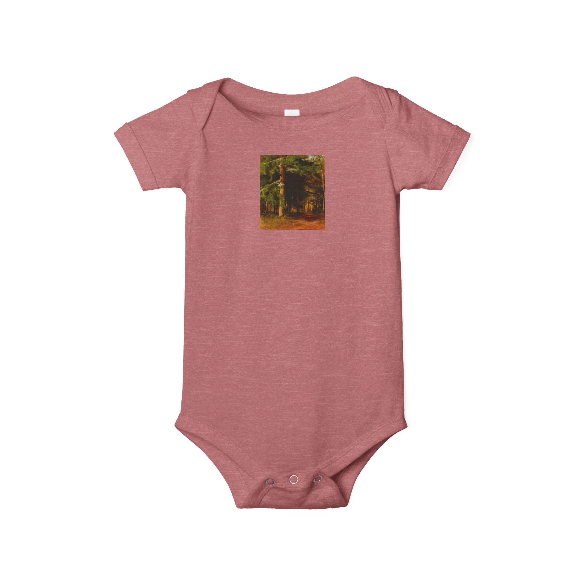 Body de bébé illustré Forêt boisée