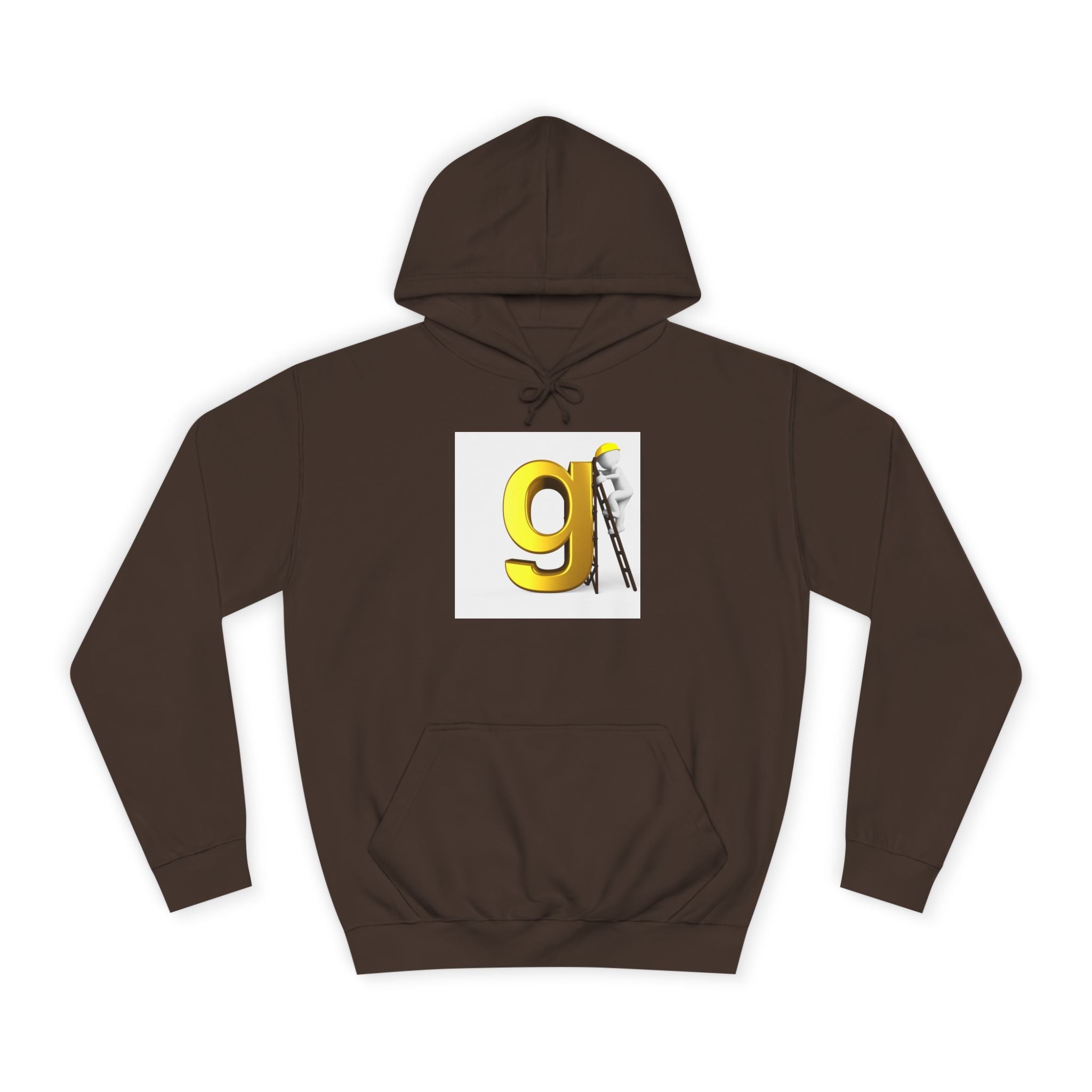 Gold Letter G with Painter Character Hoodie | Initial Monogram