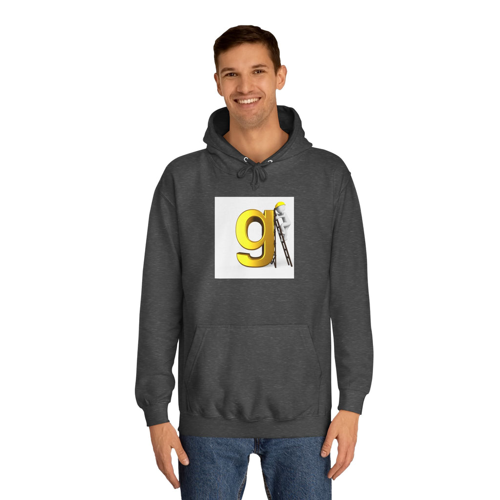 Gold Letter G with Painter Character Hoodie | Initial Monogram