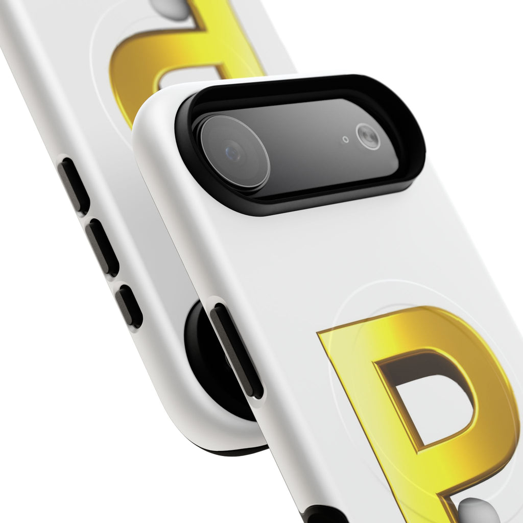 Gold Letter P Monogram Phone Case | Tough Magnetic Case
