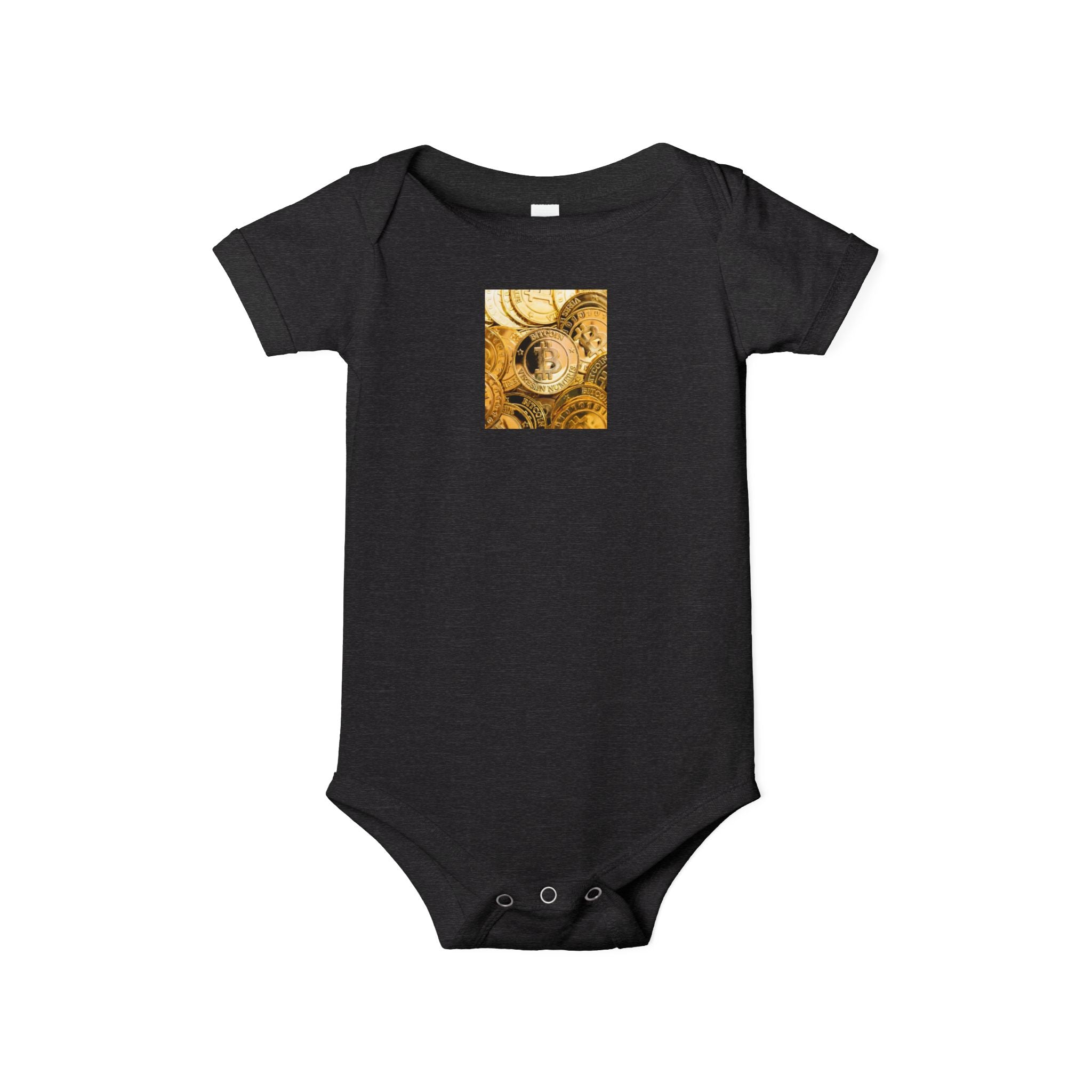 Body bébé Bitcoin Cryptocurrency | Body bébé floral pour chambre de bébé
