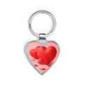 Red 3D Hearts Heart Keychain | Valentine Love Keyring, Romantic Accessory