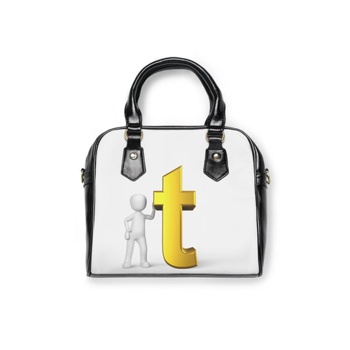 Sac à bandoulière en forme de lettre T 3D | Sac fourre-tout style monogramme initial