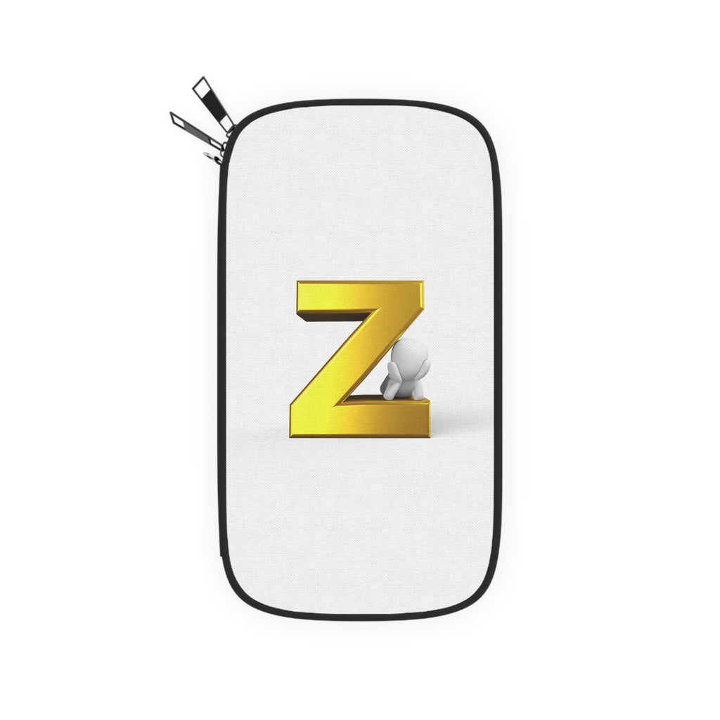 Gold Letter z Monogram Passport Wallet | Initial Travel Holder
