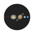 Solar System Planets Round Rug | Space Illustration Planetary Lineup
