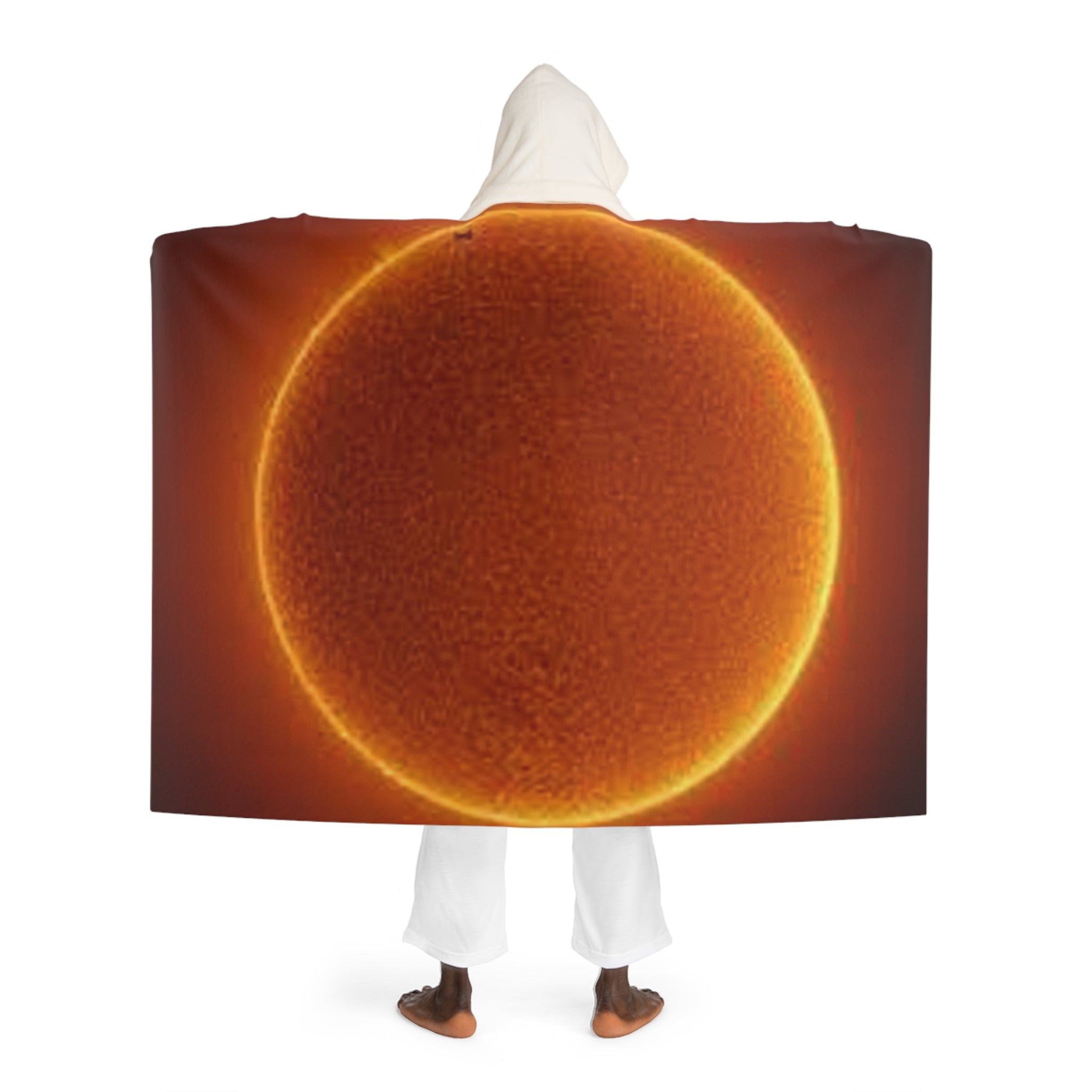 Solar Eclipse Hooded Blanket | Sherpa Fleece Cloak, Space Nebula