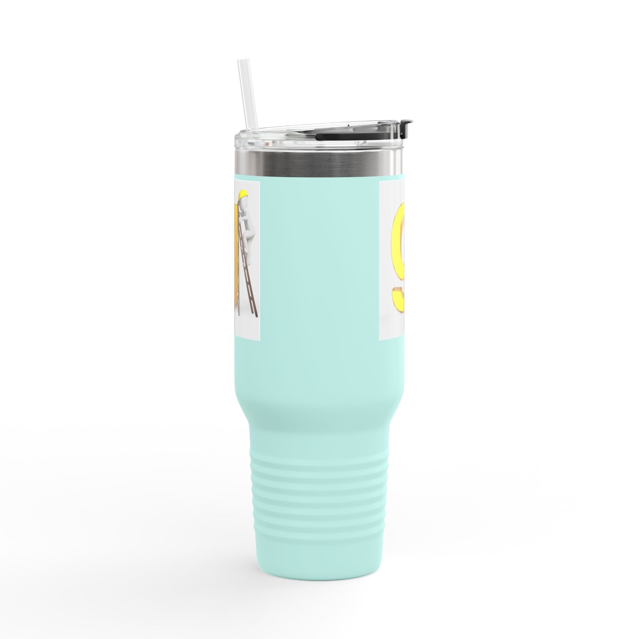 Yellow Letter G Monogram Travel Mug | 40oz Insulated Tumbler