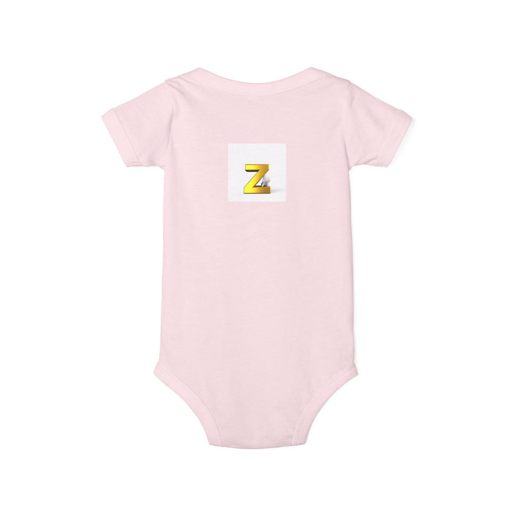 Gold Letter Z Infant Onesie | Baby Bodysuit Monogram