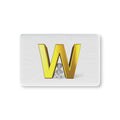 Gold Letter W with Baby Illustration Baby Fitted Crib Sheet