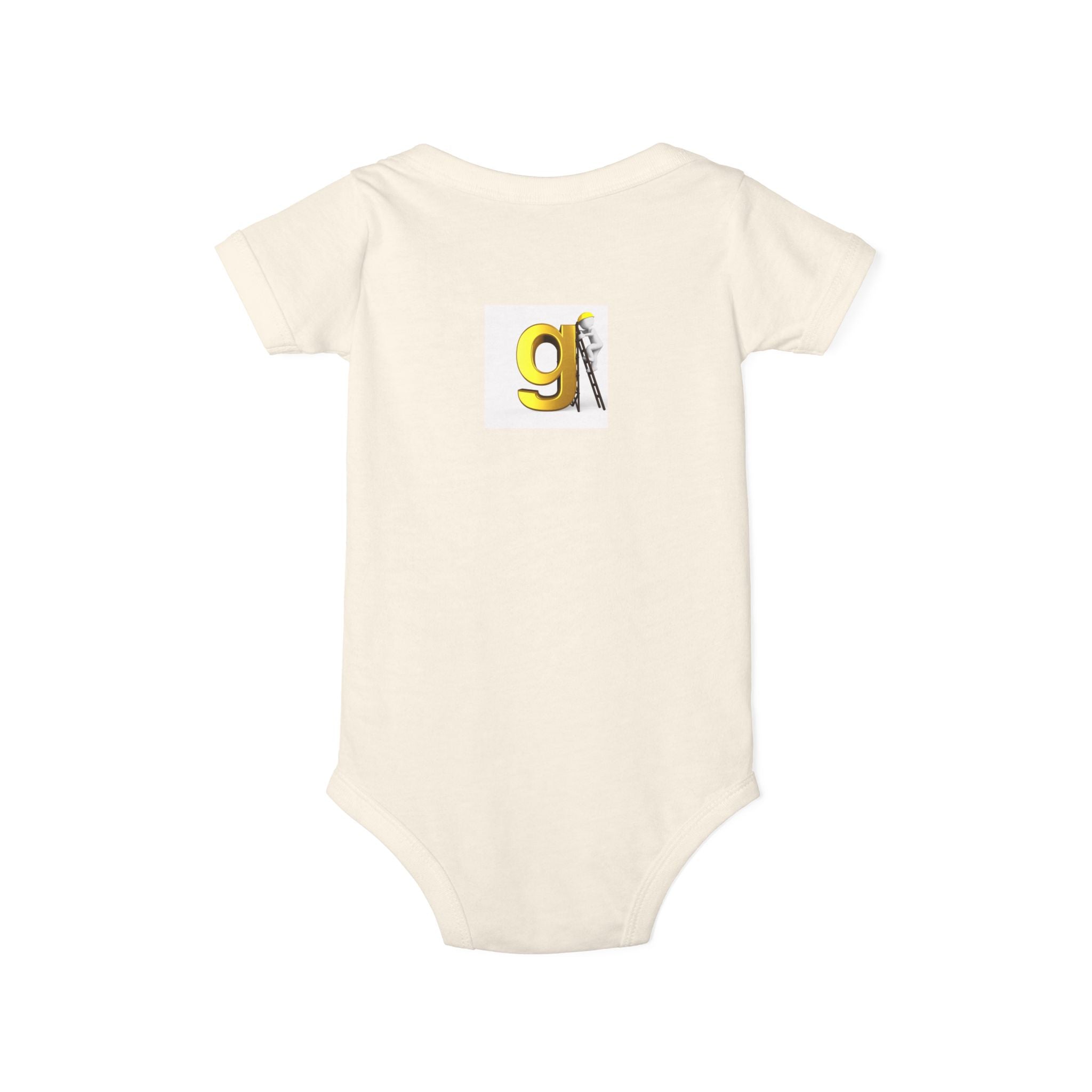 Yellow Letter G with worker Onesie | Baby Bodysuit, Alphabet Initial