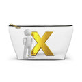 3D Stick Figure with Gold X Accessory Pouch